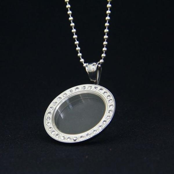 Factory Direct Glass Round Floating Charm Lockets LPG126-1