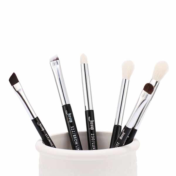 Aluminium Ferrule Eye Pencil Brush ODM Available Eyeshadow Brush Set