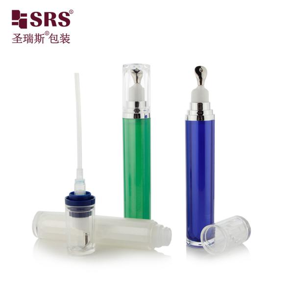 LR001-15ML High Quality No Leakage Acrylic Customization Eye Serum Cosmetic Packaging Applicator Metal