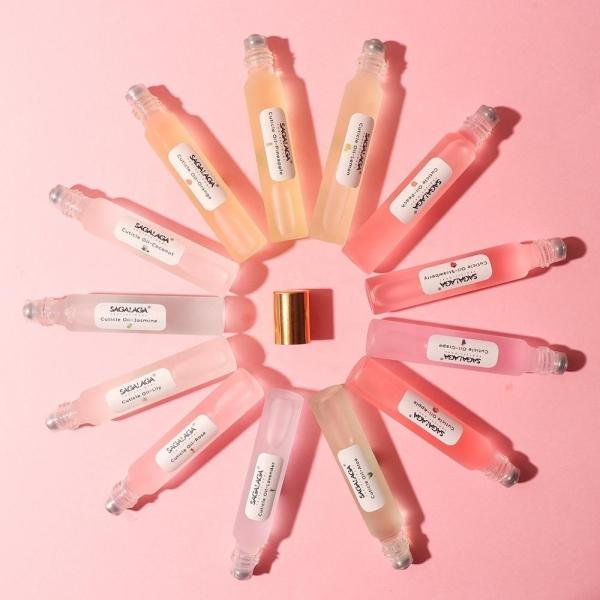 MSDS Certificate Cuticle Oil Peach Scented 10ml for Nails Private Label Roller Pen Silk Print Fruit-scented Oils