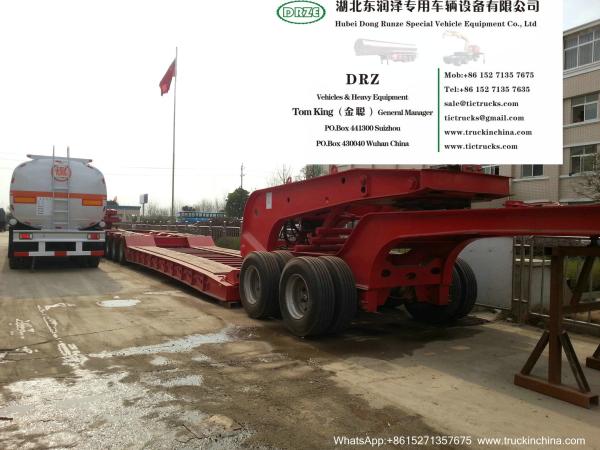 Gooseneck Lowbed Trailer Dolly for Heavy Duty Heavy Machine Lowbed Semi Trailer 80 ton  100Ton WhatsApp:8615271357675