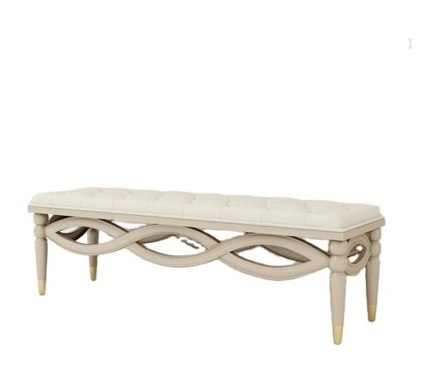 Solid Wood Bed End Bench Ottoman 1.5x0.5m Modern Bedroom Furniture Sets