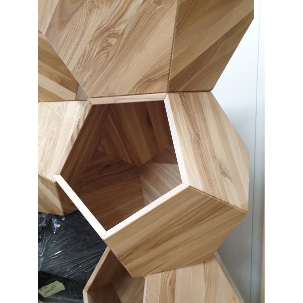 Household Storage Container Cat Bed Cave in Modern Design with Solid Wood and Side Table