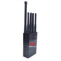 Tamanho portátil de alumínio do bolso da mão do jammer do sinal do telefone celular do preto de 8 canais