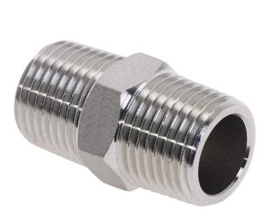 3/8 homem a 3/8 encaixe de tubulação de aço inoxidável do NPT do homem