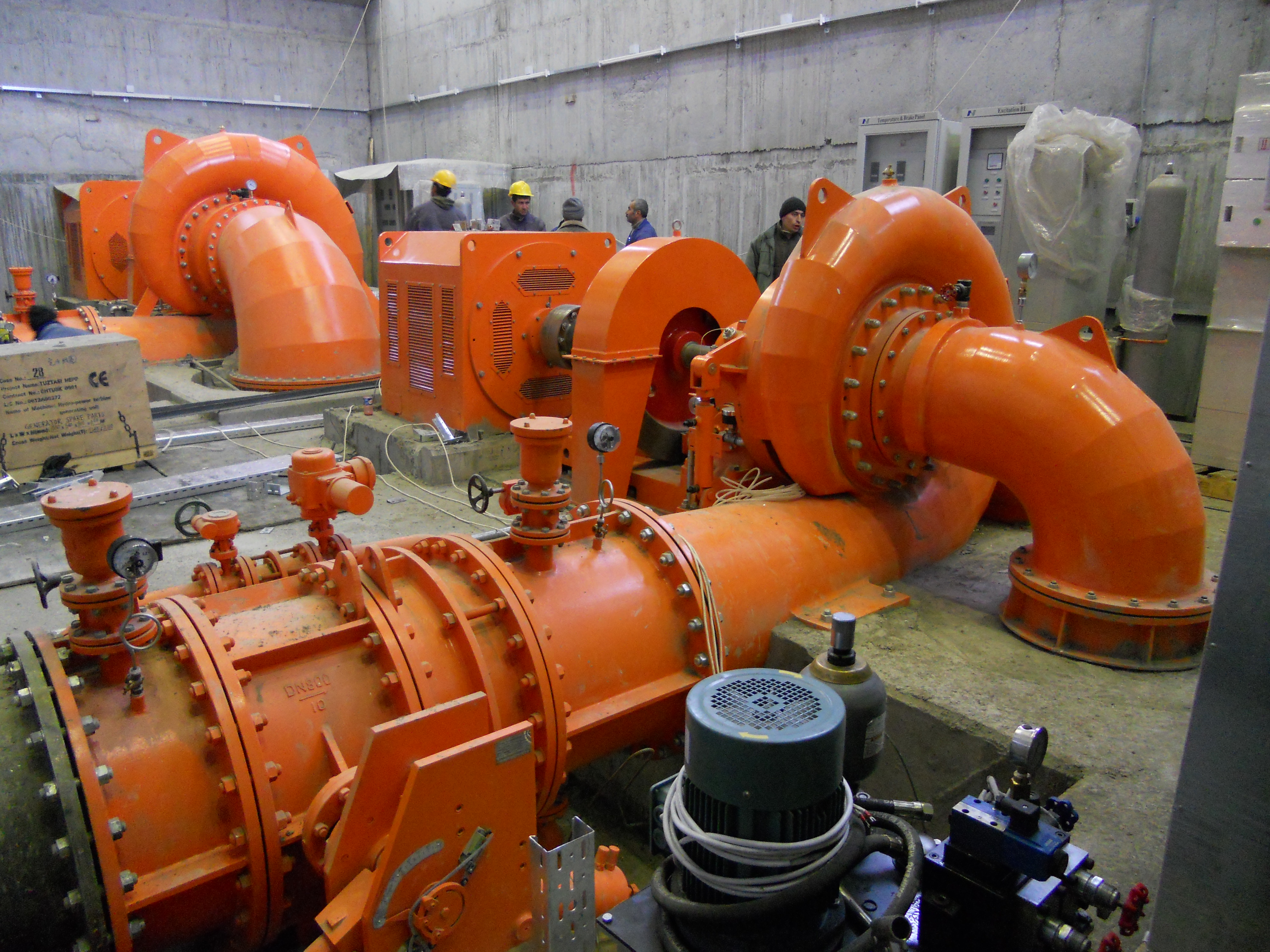 Оружие брызг набора генератора Hydroturbine косой забастовки 200KW вертикальное двойное