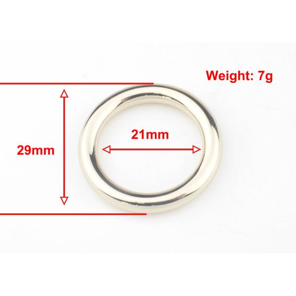 Small Metal O Rings 21mm Inner Diameter Size , Metal Rings HardwareFor Bags & Handbags