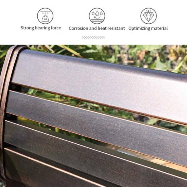 Антикварный литой алюминиевый скамейка Oem Алюминиевый открытый скамейка