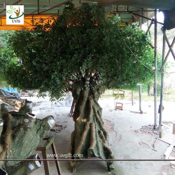 UVG huge banyan artificial decorative trees with hollow trunk for school library landscaping GRE068