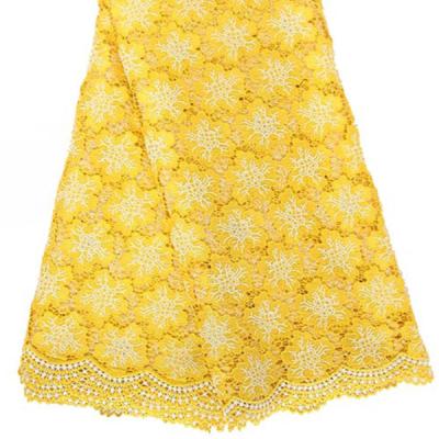 2016 New arrival big wedding 2015 newest african guipure lace fabric with stones