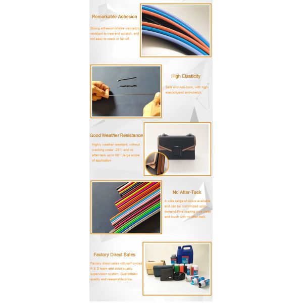 Water Based One-time Fullness  Leather Edge Color Paint for Bags Shoes Belts Adhesive