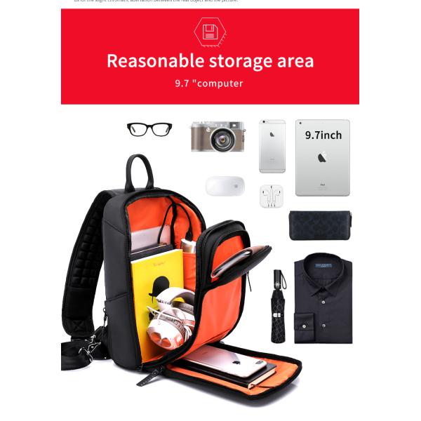 Высококачественный пользовательский логотип мужская мода водонепроницаемая деловая рюкзак плечевая сумка грудная сумка