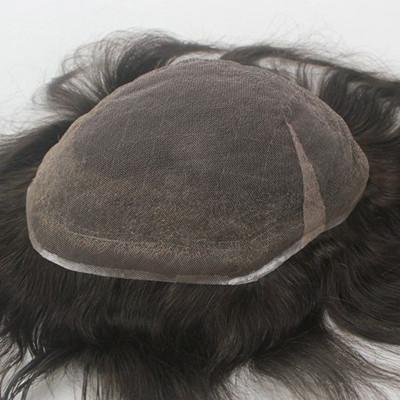 Tout le système de coiffure Toupee dentelle 10 * 7 Toupee de cheveux pour hommes port quotidien