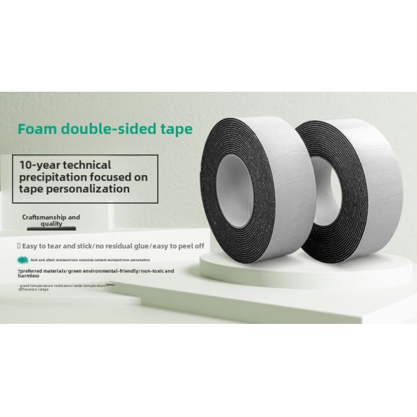 Acrylic Black Foam Tape High Viscosity Double-Sided EVA PE Material for Carton Sealing Masking Car Interior Sealing Strip