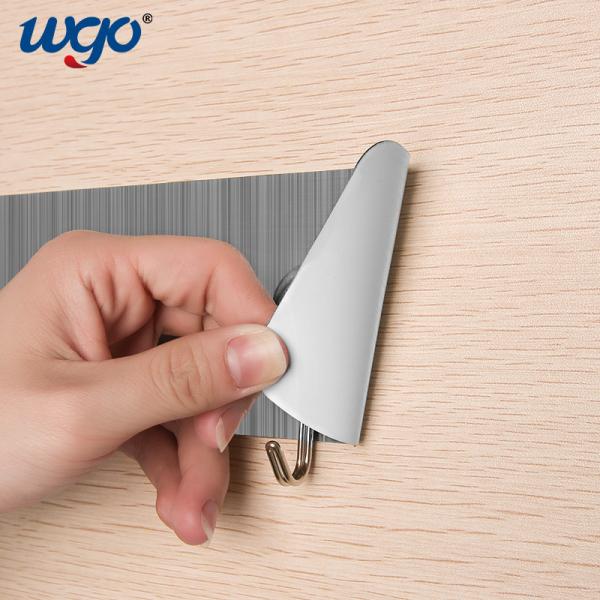 380mm SS304 Shower Bathroom Wall Hooks Suction 8kg Bearing Fixed Type