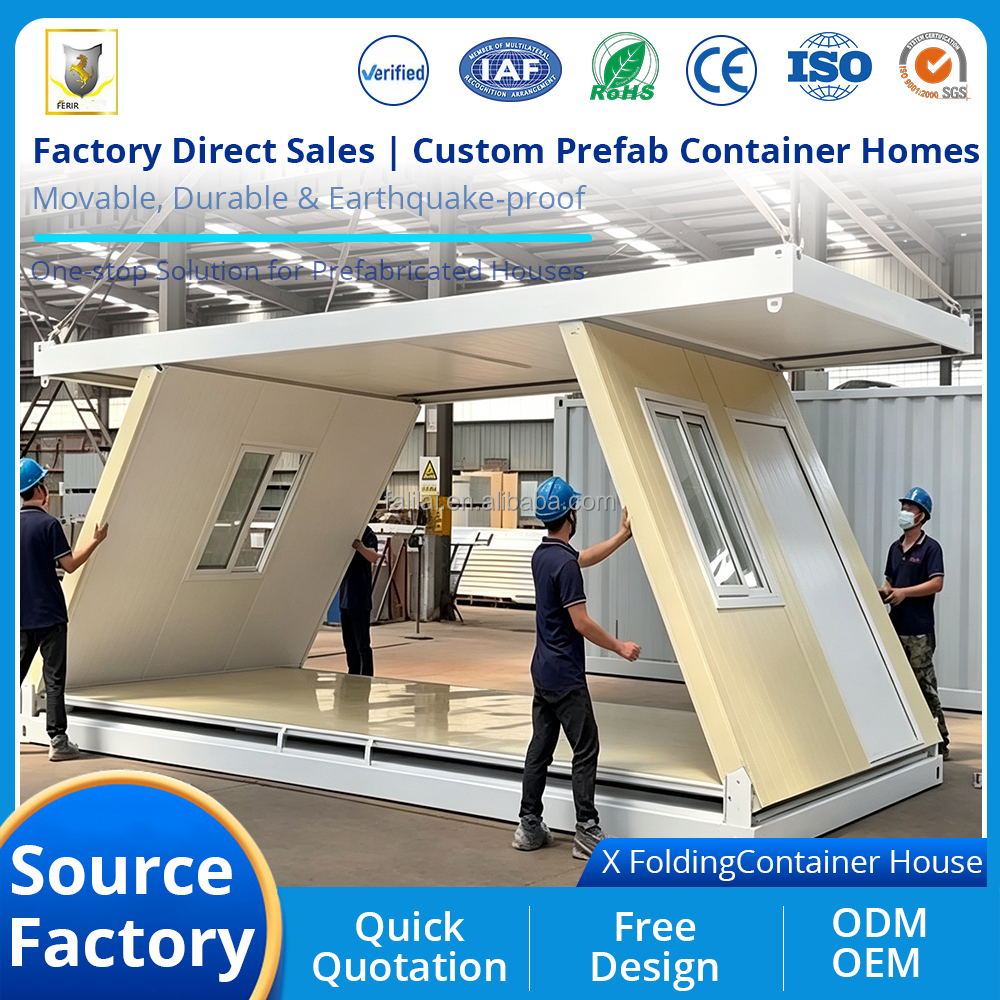 Wholesale Price Tiny Mobile Home Prefab High Quality Dormitory Portable Modular Living Container House Folding Container House