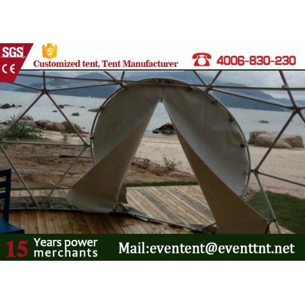 Largest Tent For Camping Bake Finished Steel Pipes Round / Square Shaped Window
