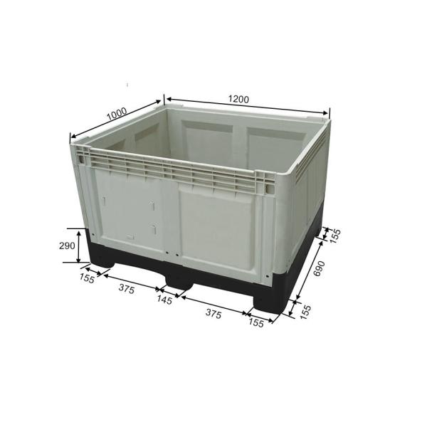 1200*1000*810mm Foldable Stackable Storage Box Container Bin for Space-Saving Storage