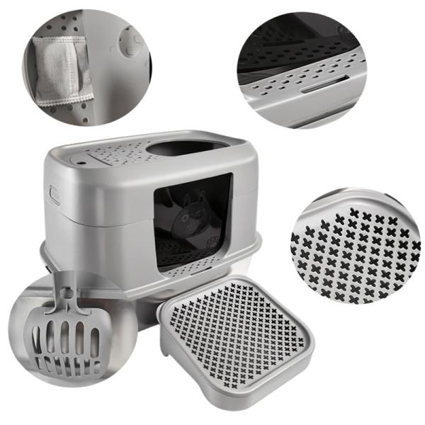 Waterproof Pet Hair Resistance Smart Litter Box Automatic Cleaning