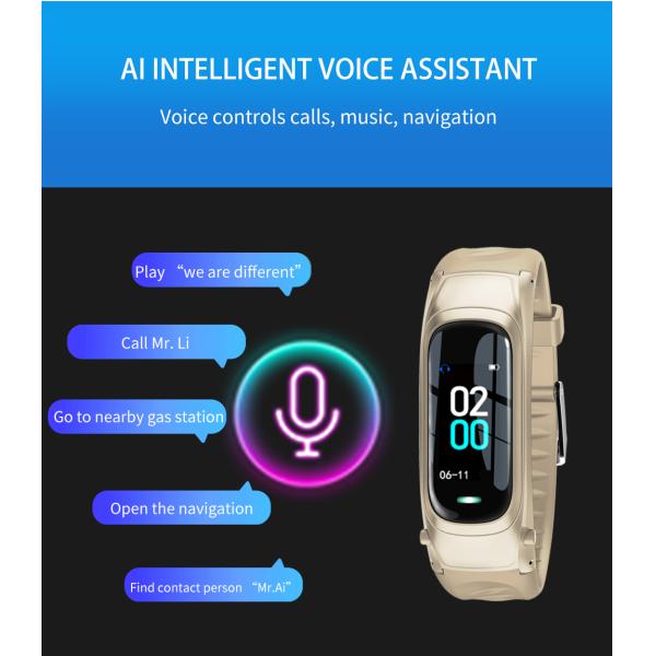 Smartwatch контроля B6 NFCHealth с наушником 0,96 Inc TPU bluetooth