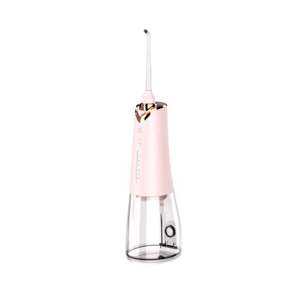 Handheld 5V Cordless Oral Irrigator / Water Teeth Cleaner Pink 265g High Pressure