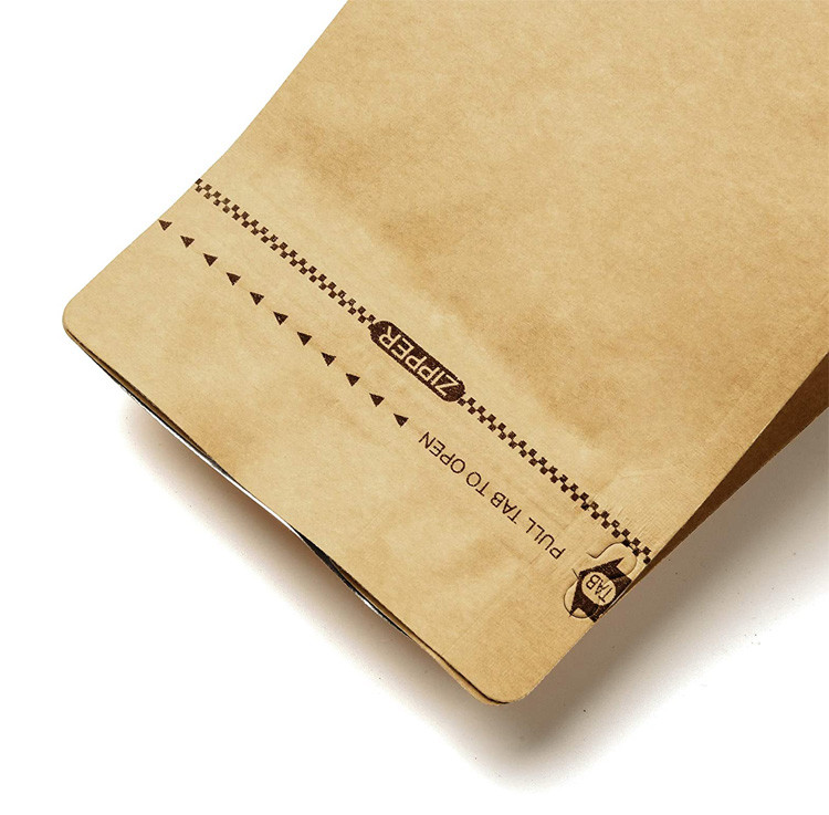 16oz 1lb Kraft стоят вверх по бумажному мешку бортового Gusset k с молнией платы тяги