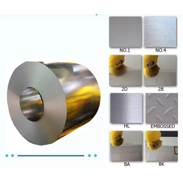 309S 310S 321 Hot Rolled Stainless Steel Coil No.4 7 Tons HR CR 0.3-10mm