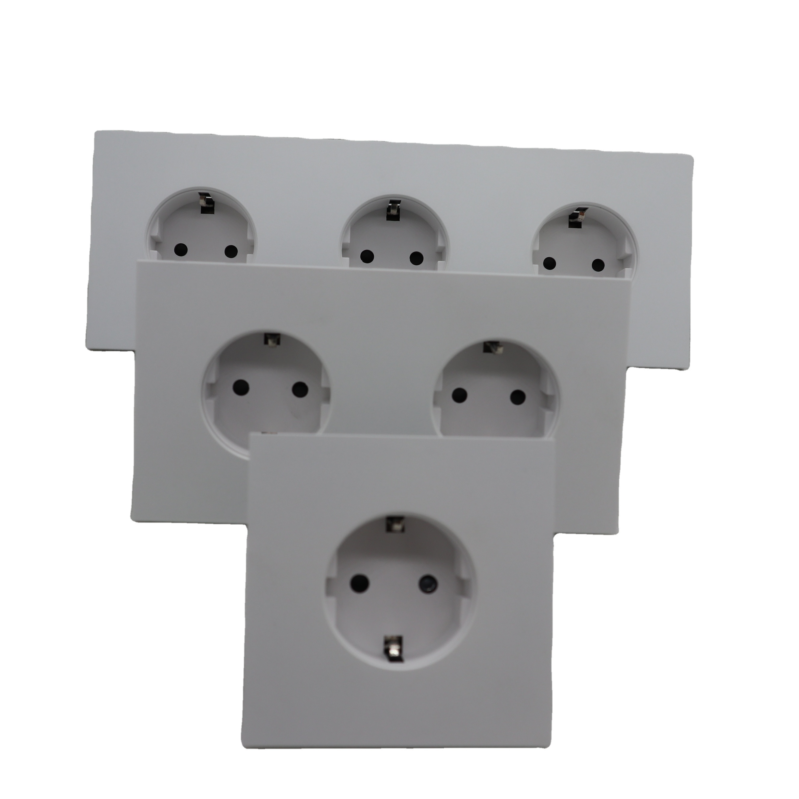 16A European EU Socket Aluminum Plate Frame Panel 86 Universal Plug Electric Power Wall Switch Socket Luxury Style 1 USB-A 1