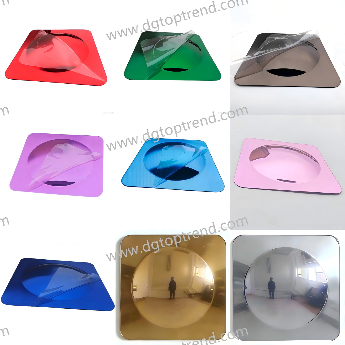 10×10 Inch Large Bubble Mirror 1.5mm Wall Mounted For Hotel KTV Decor
