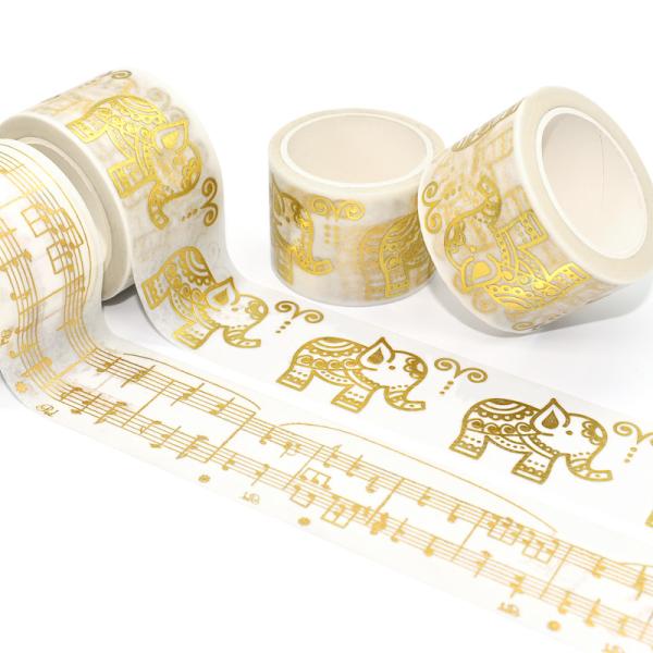 Custom Design Any Patterns Washi Tape Printed Rose Gold Foil Washi Tape