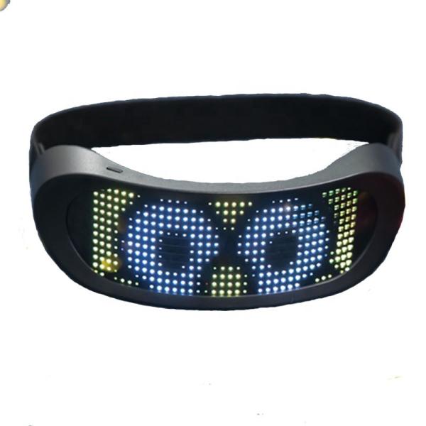 APP Control Programmable Led Glasses Customizable Patterns USB Charging