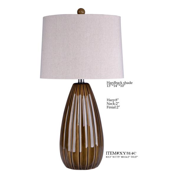 Porcelain Base Simple Modern Table Lamp TC White D14*27