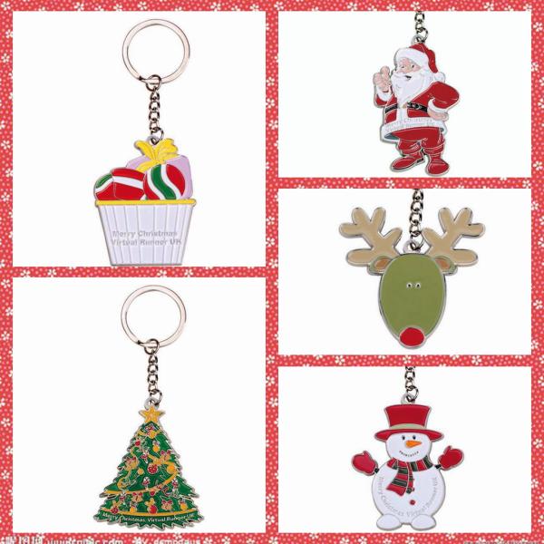 Рождественский промо-ключевой Санта Мягкие эмалированные ключи