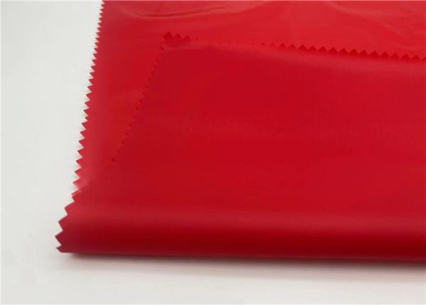 GRS 100% Recycled Polyamide Nylon Fabric Bright PU Coating Downproof For Winter Jacket