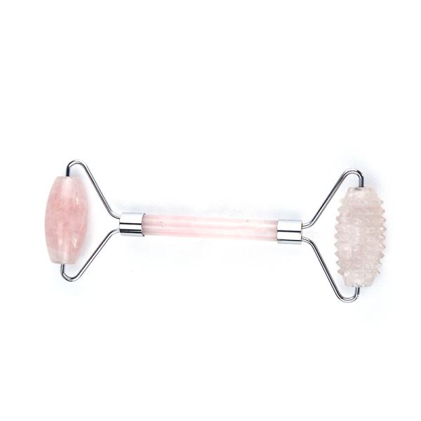 2024 Natural Rose Quartz Facial Roller Guasha Crystal Massager for Face and Eye Massage Beauty Products