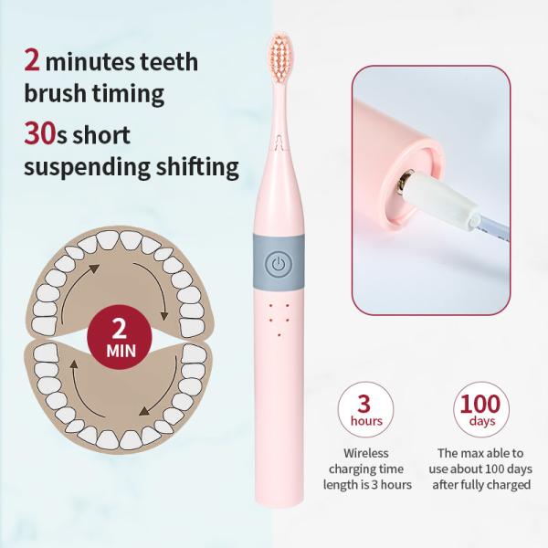 IPX8 Waterproof Travel Toothbrush Battery Powered 500mAh For Kids