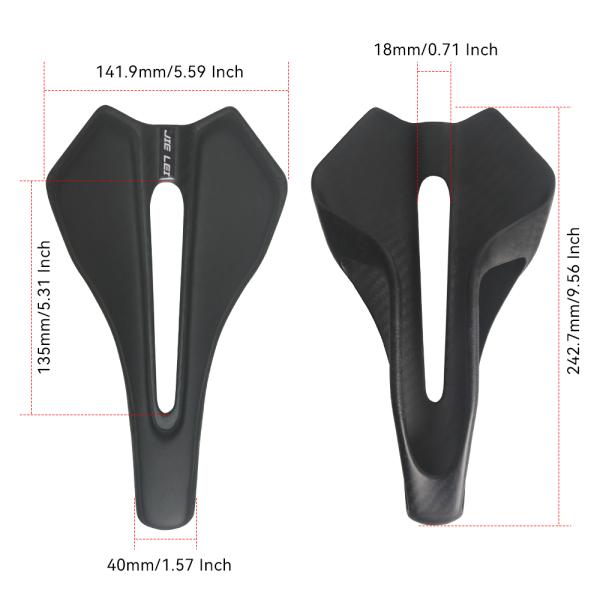 JIELEI Racing Bicycle Saddle Hollow Design Titanium/Steel Arch Carbon Fiber Material Massage Ventilation for Mountain Road Bikes