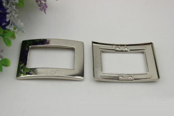Customer's custom simple nickel gold metal square buckle for shoes accessories