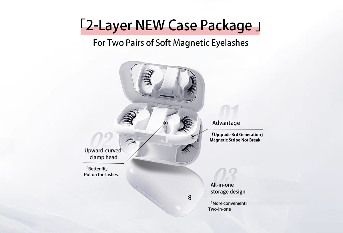 Reusable Individual Soft Magnetic Eyelashes DIY Lash Extension Kit For Professional Use