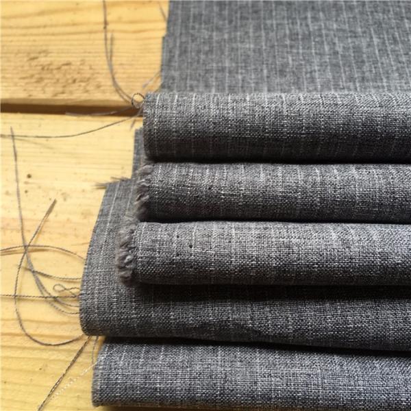 Breathable Plain Dyed 5MM Stripe Fabric for Pajamas Imitation Cotton/Linen Home Textile