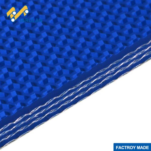 Rhombic Pattern 9mm PVC Line Polishing Conveyor Belt For Ceramics Industry