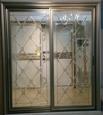 decorative glass panels in French door/wooden door