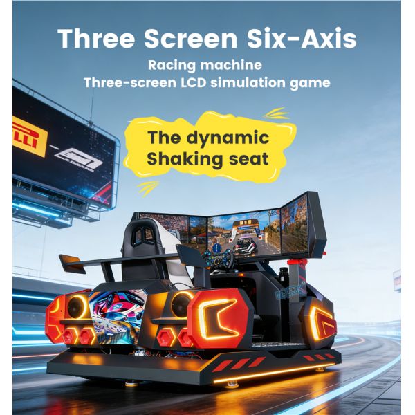 Three Screen Six-Axis Drift Racing Car – Immersive Arcade Racing Experience