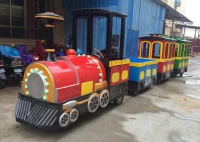 Durable Trackless Kiddie Train Rides 19 Kids LED Lighting Scratch Resistant