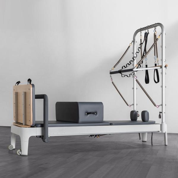 Semi Elevated Pilates Core White Bed Customized Aluminum Alloy Fitness Shaping Multifunctional Bed