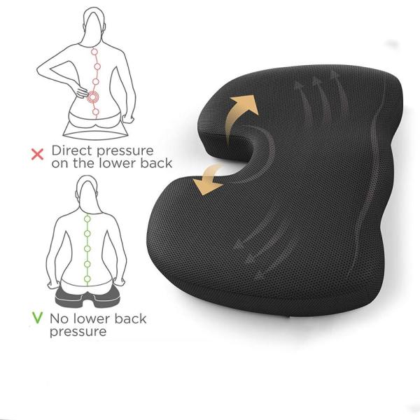 Patchwork Pattern Anti-Decubitus Seat Cushion for Home Fatigue Relief and Hemorrhoids