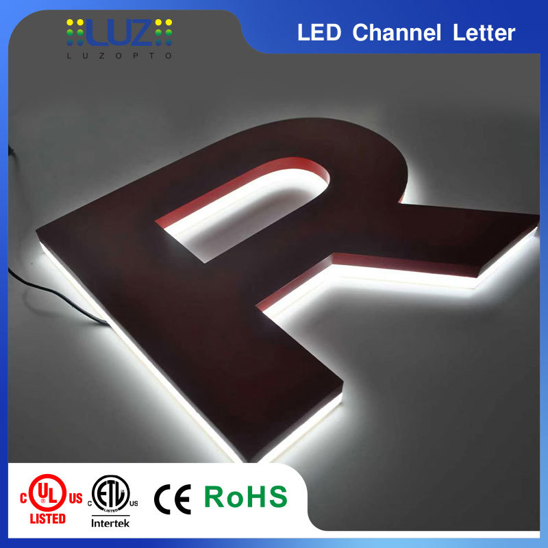 Solid Face Edge-Lit Acrylic 3D LED Letters for Outdoor & Indoor Storefront Signs