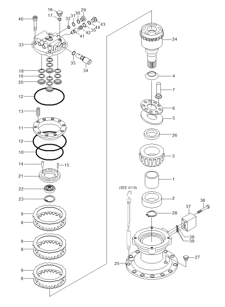 Assy мотора качания 31N6-10130 для экскаватора R200 R210 R215 R225-5