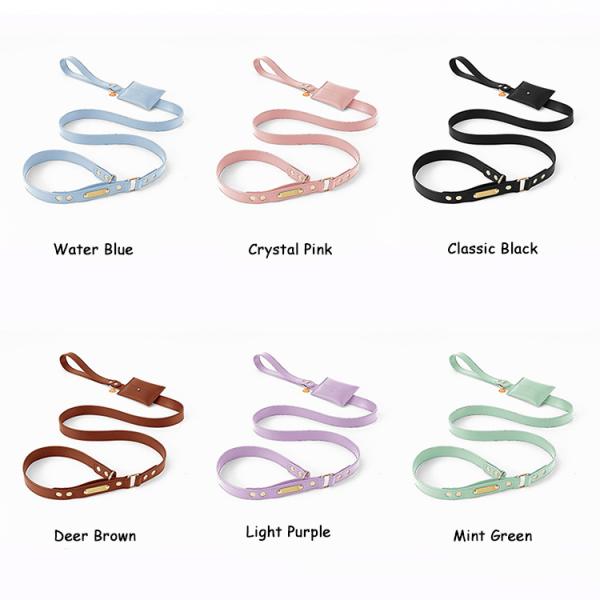 Hands Free Dog Leash And Collar , Leather Dog Leads And Collars