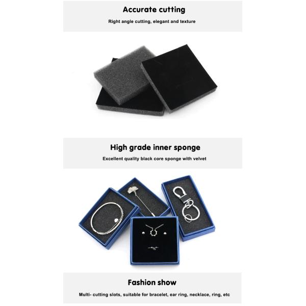 Varnished Kraft Paper Cardboard Jewelry Gift Boxes Bulk For Necklace Presentation Packaging